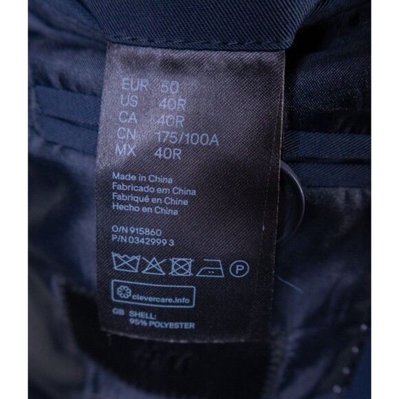 H&M Mens Blazer Jacket Size 40R Slim Fit Stretch Sport Coat Two Button Poly - Picture 11 of 14